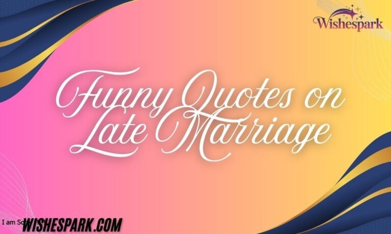 Funny Quotes on Late Marriage